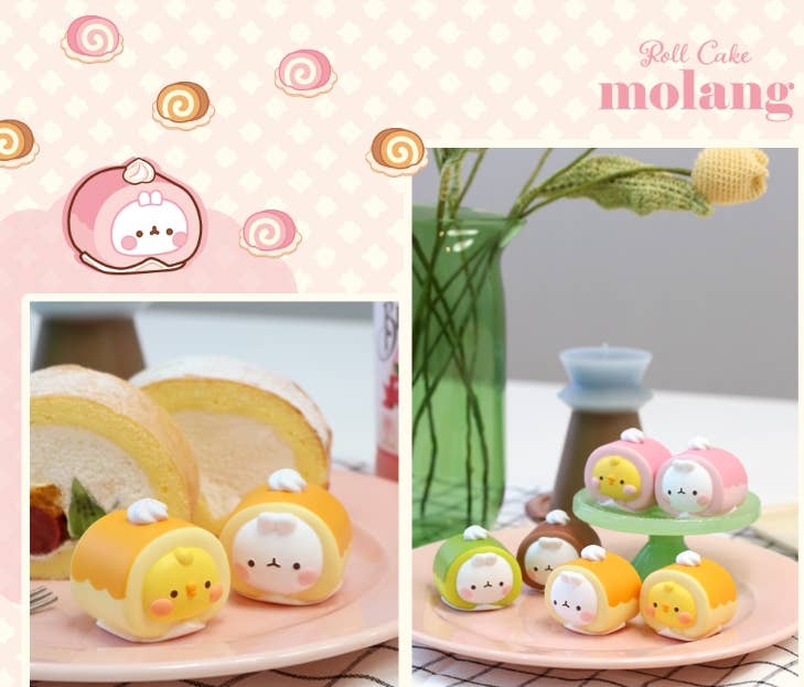 Molang Roll Cake Random Figure Box