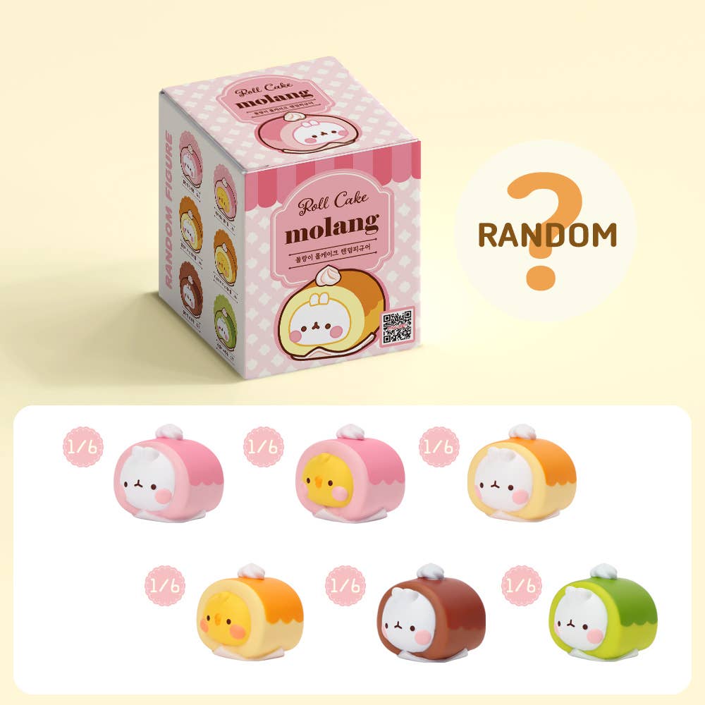 Molang Roll Cake Random Figure Box