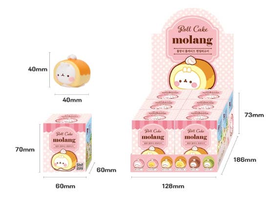 Molang Roll Cake Random Figure Box